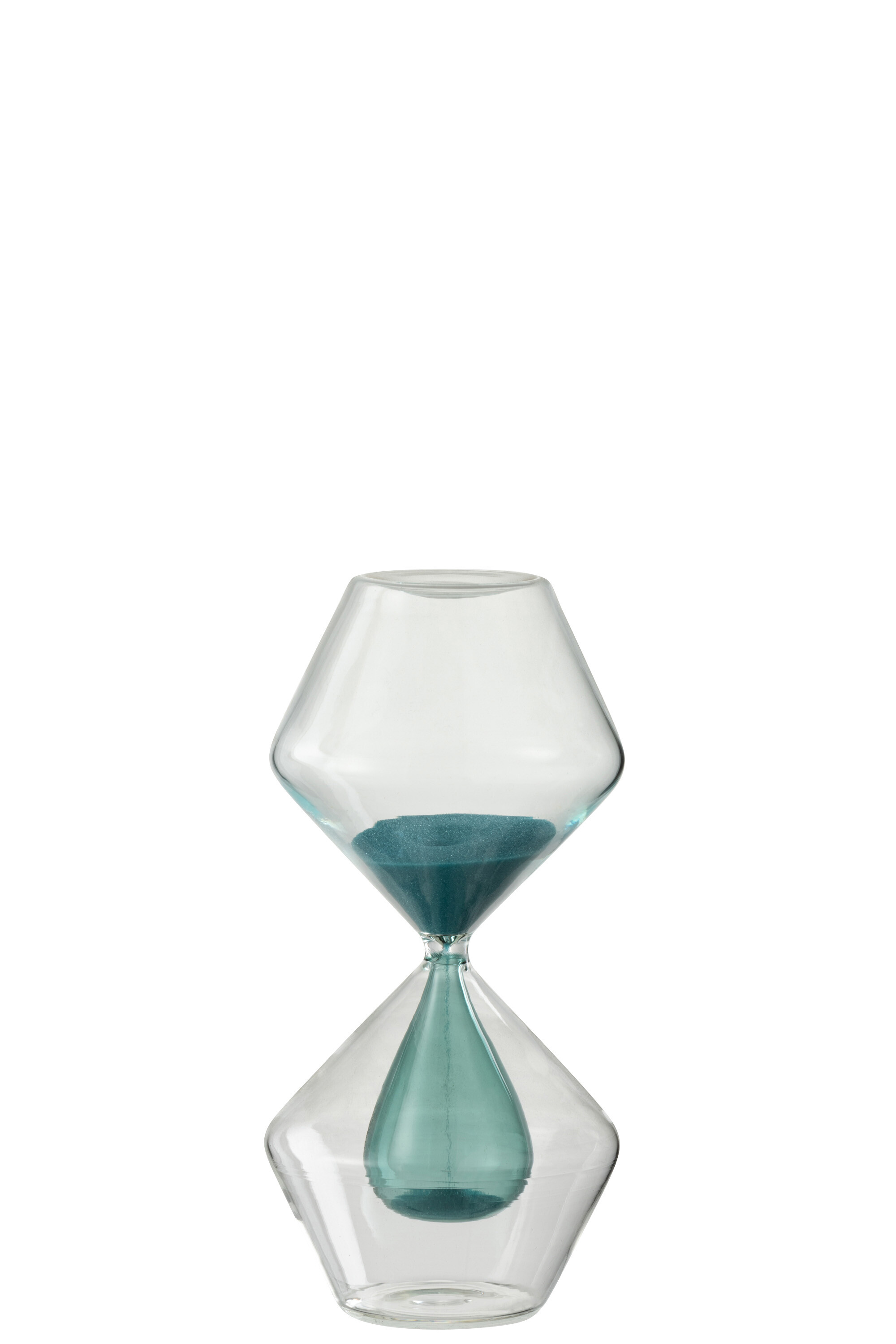 J-Line Zandloper | Glas | Blauw | 9.5x9.5x (h)17.5 Cm