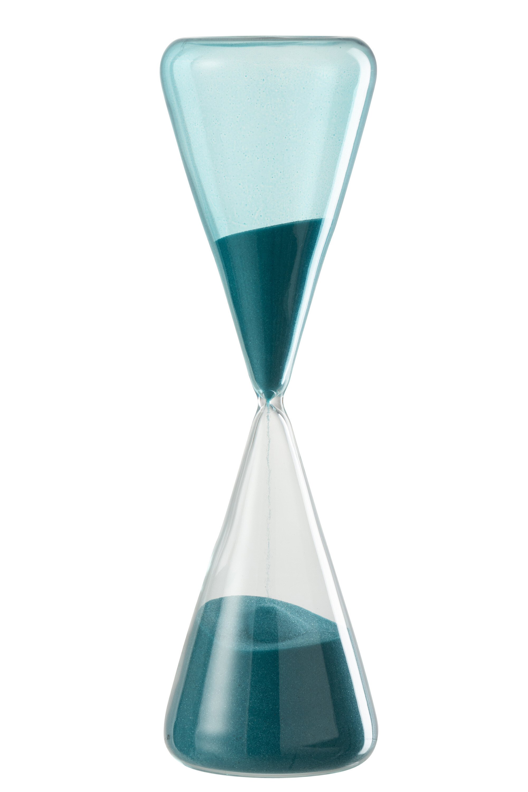 J-Line Zandloper | Glas | Blauw | 9.5x9.5x (h)30 Cm