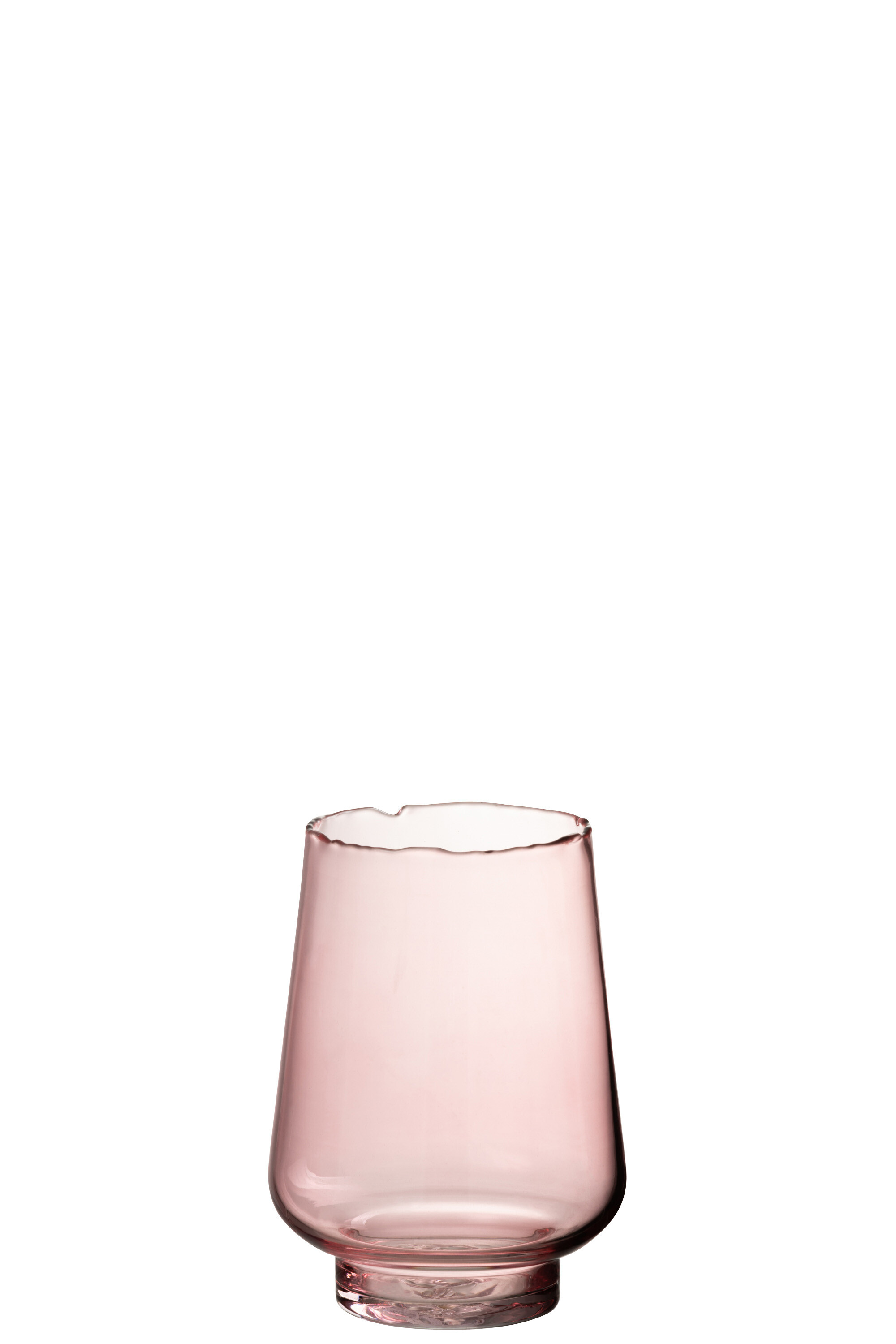 TLH WAVY EDGE GLASS PINK S