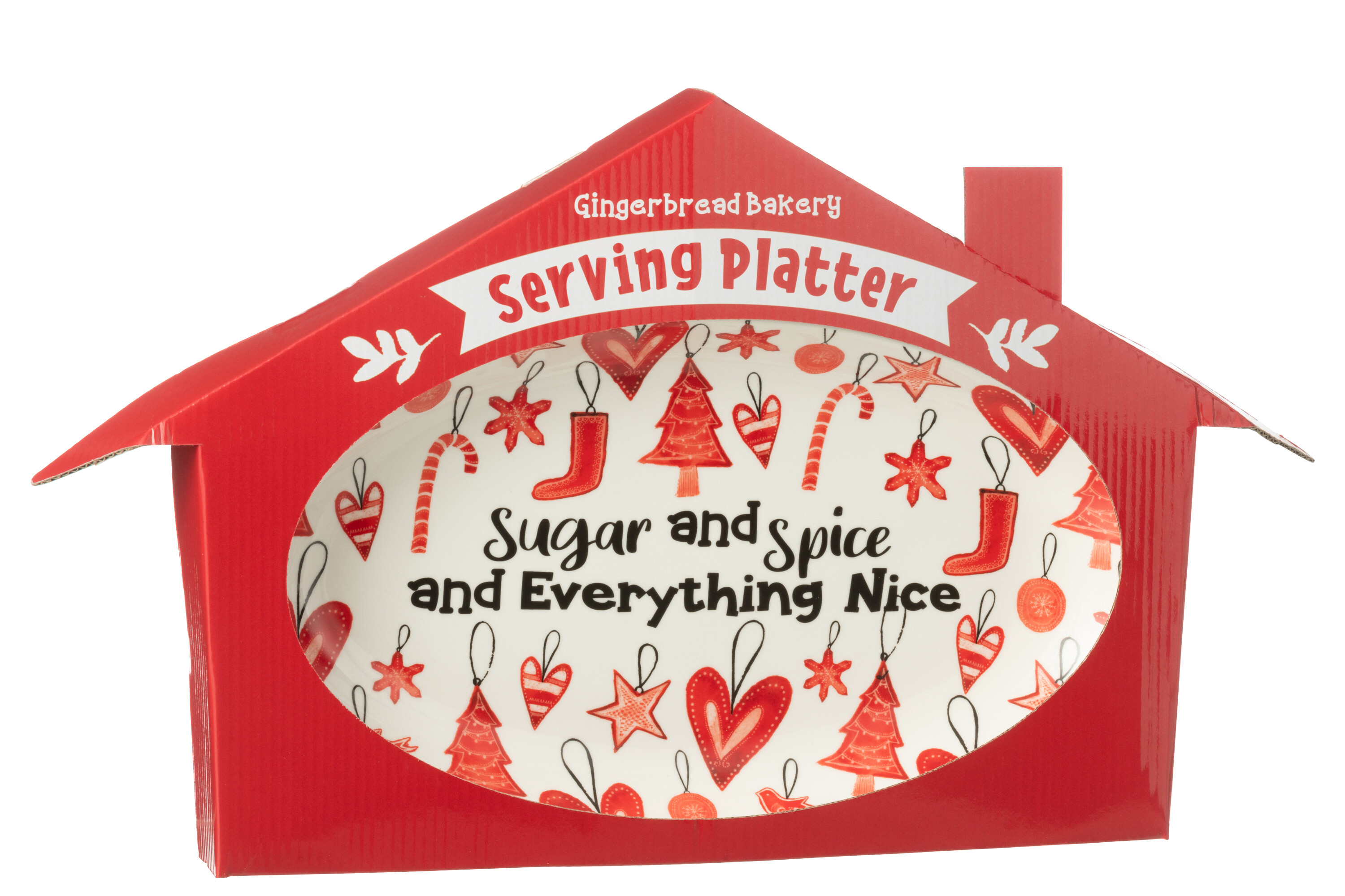 PLATE OVAL CERAMICS RED